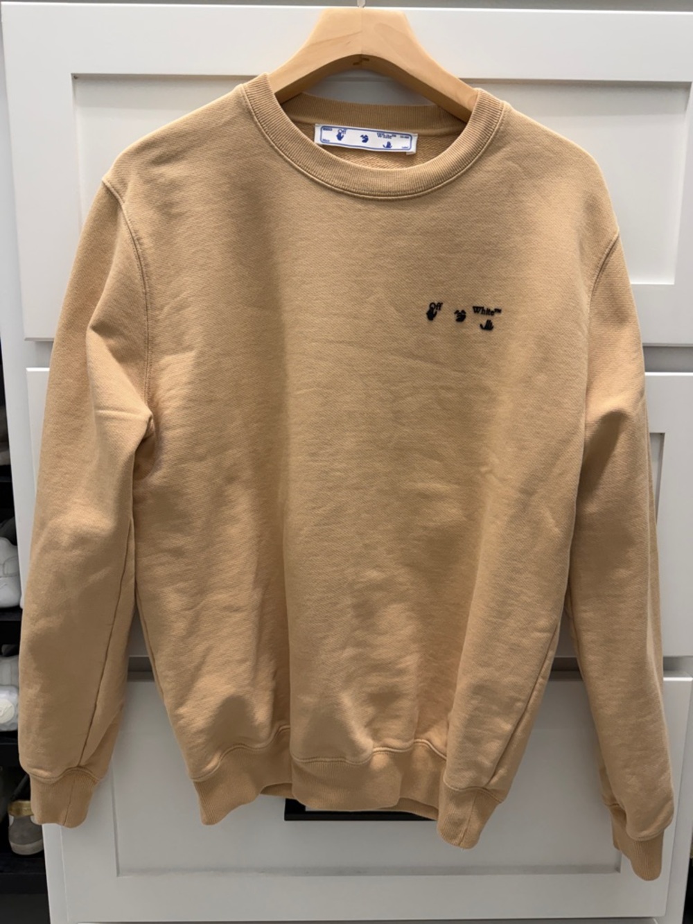 Off-White Tan Crewneck Sweatshirt